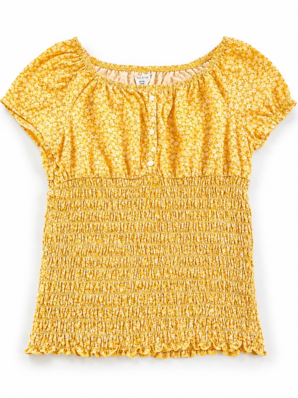 abercrombie kids Yellow Floral Smocked Top